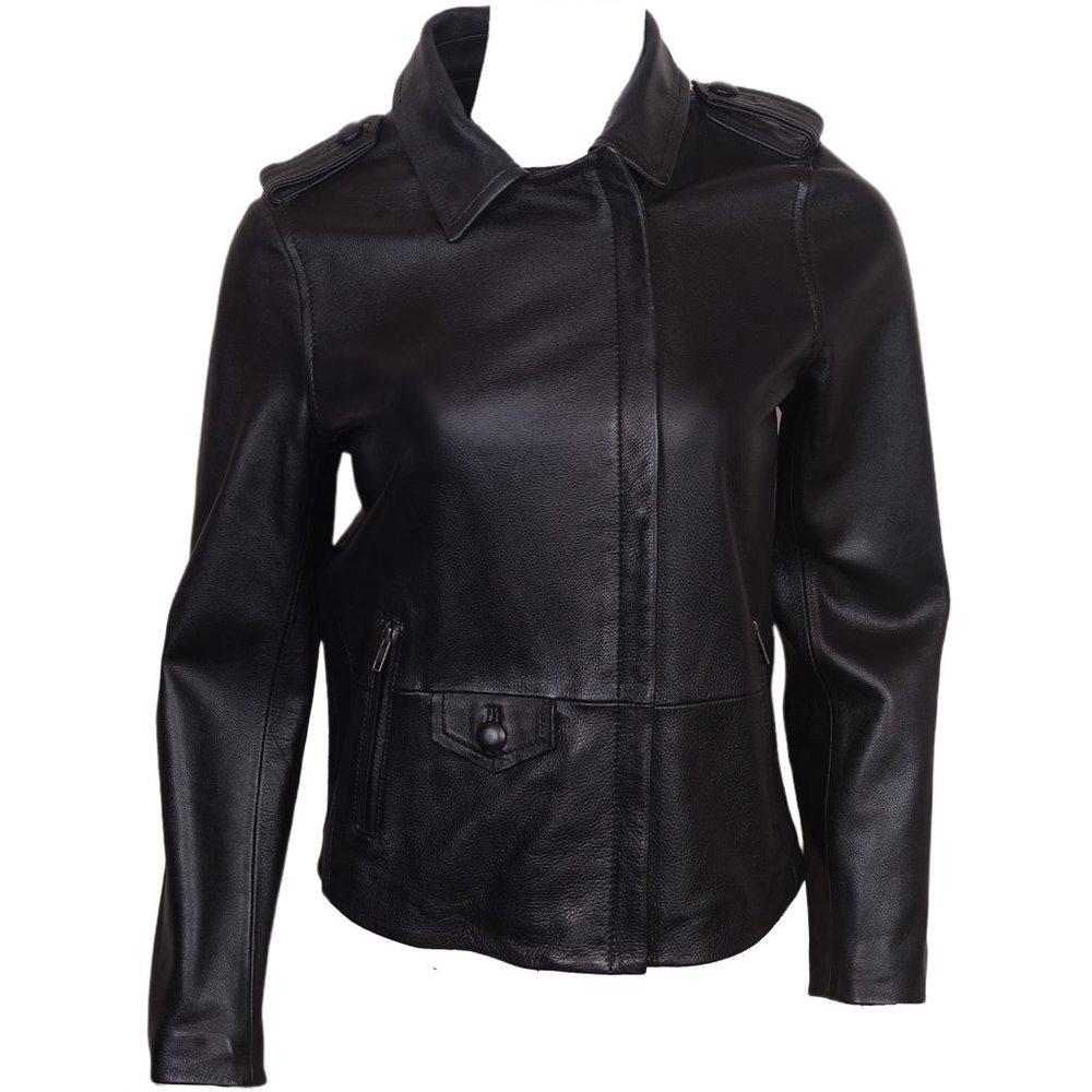 Women's Classic Leather Biker Jacket